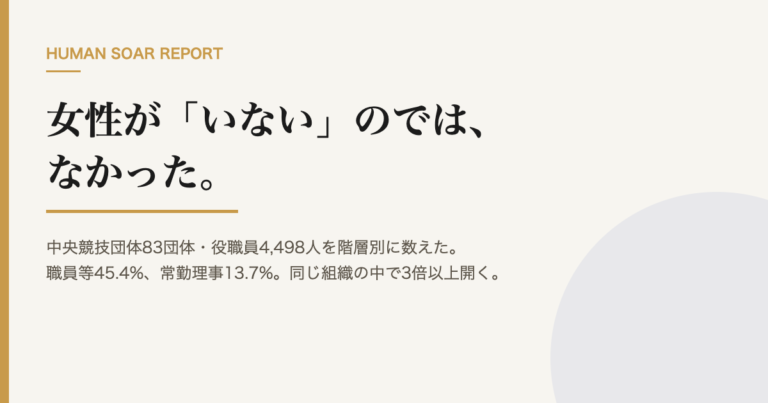 女性役員が増えない本当の理由|83団体の階層別調査の資料表紙