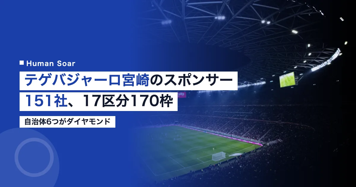 テゲバジャーロ宮崎のスポンサー151社と17区分170枠