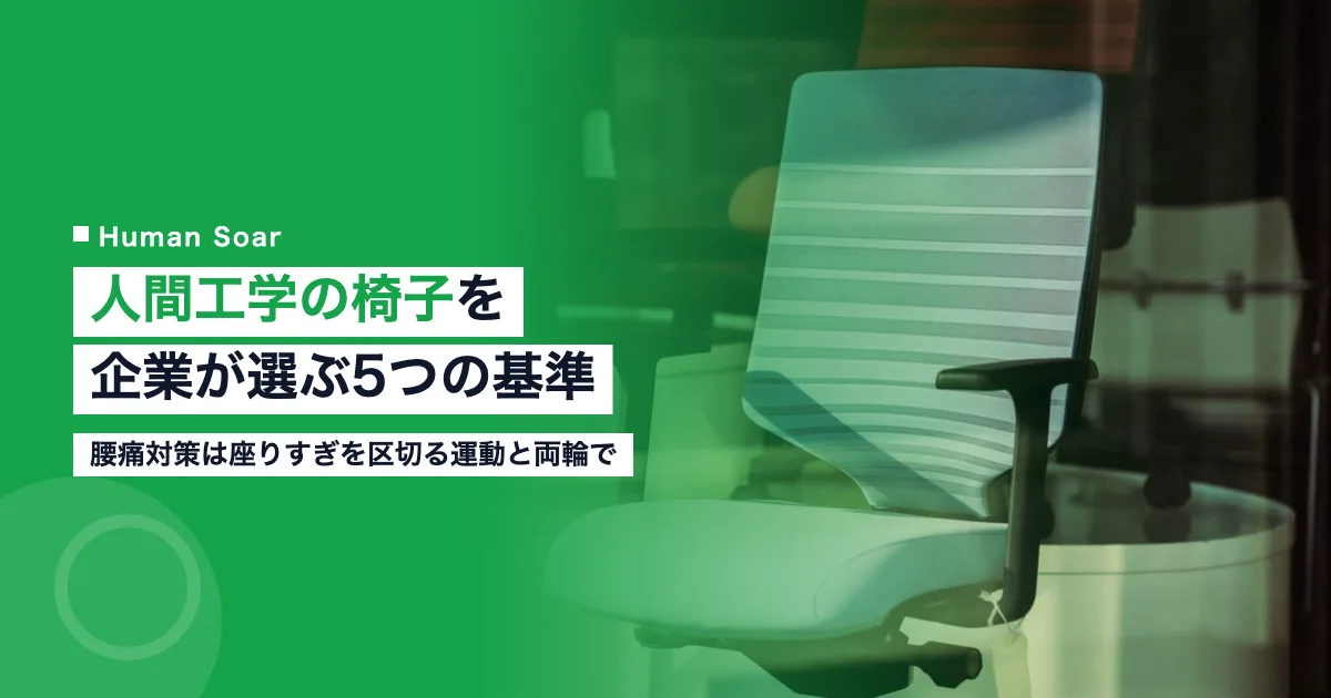 人間工学の椅子を企業が選ぶ5基準｜腰痛対策はスポーツと両輪