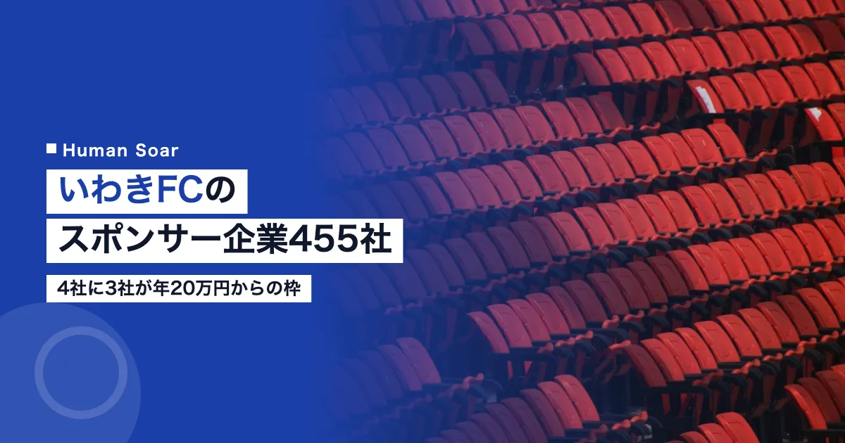 いわきFCのスポンサー企業455社｜4社に3社が年20万円からの枠