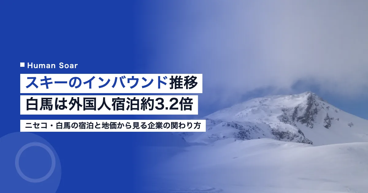 スキーのインバウンド推移｜白馬は外国人宿泊が約3.2倍に